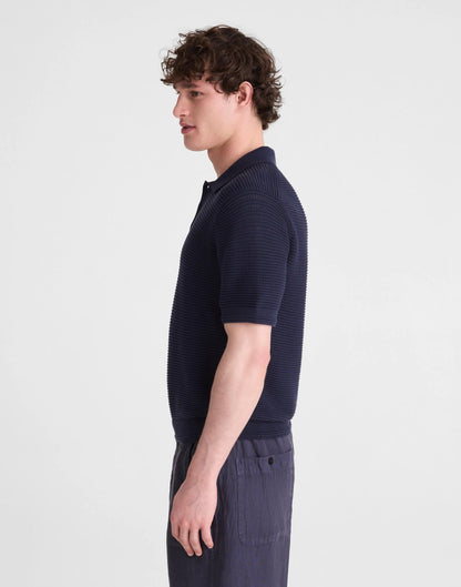 Textured Open-Stitch Polo Ink | Madewell