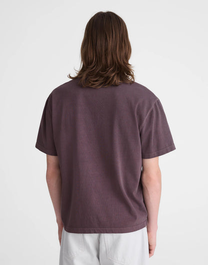 Short-Sleeve Compact-Knit Polo Rum Raisin | Madewell