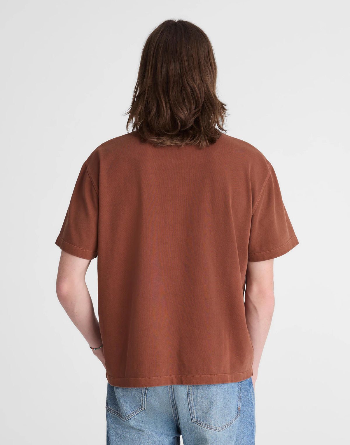 Short-Sleeve Compact-Knit Polo Cinnamon Stick | Madewell