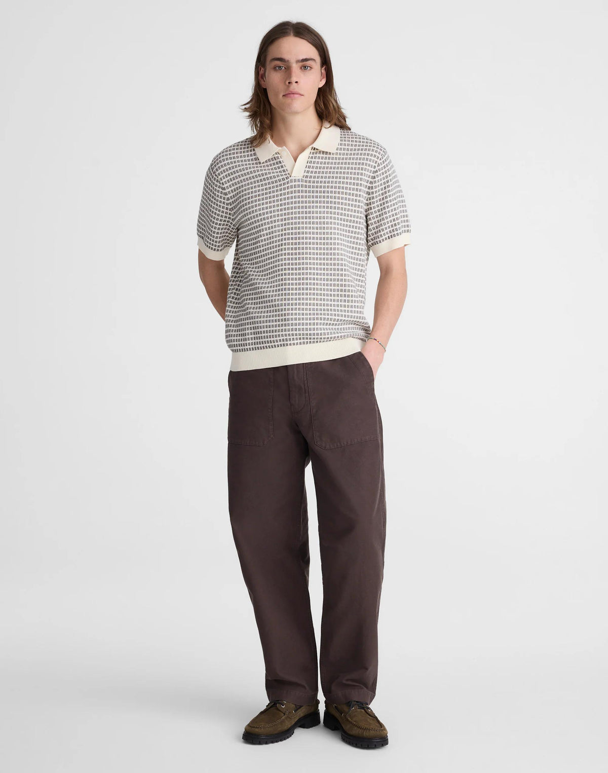 Single-Button Sweater Polo Vintage Ivory | Madewell