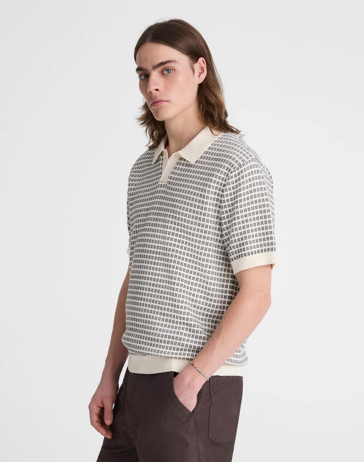 Single-Button Sweater Polo Vintage Ivory | Madewell