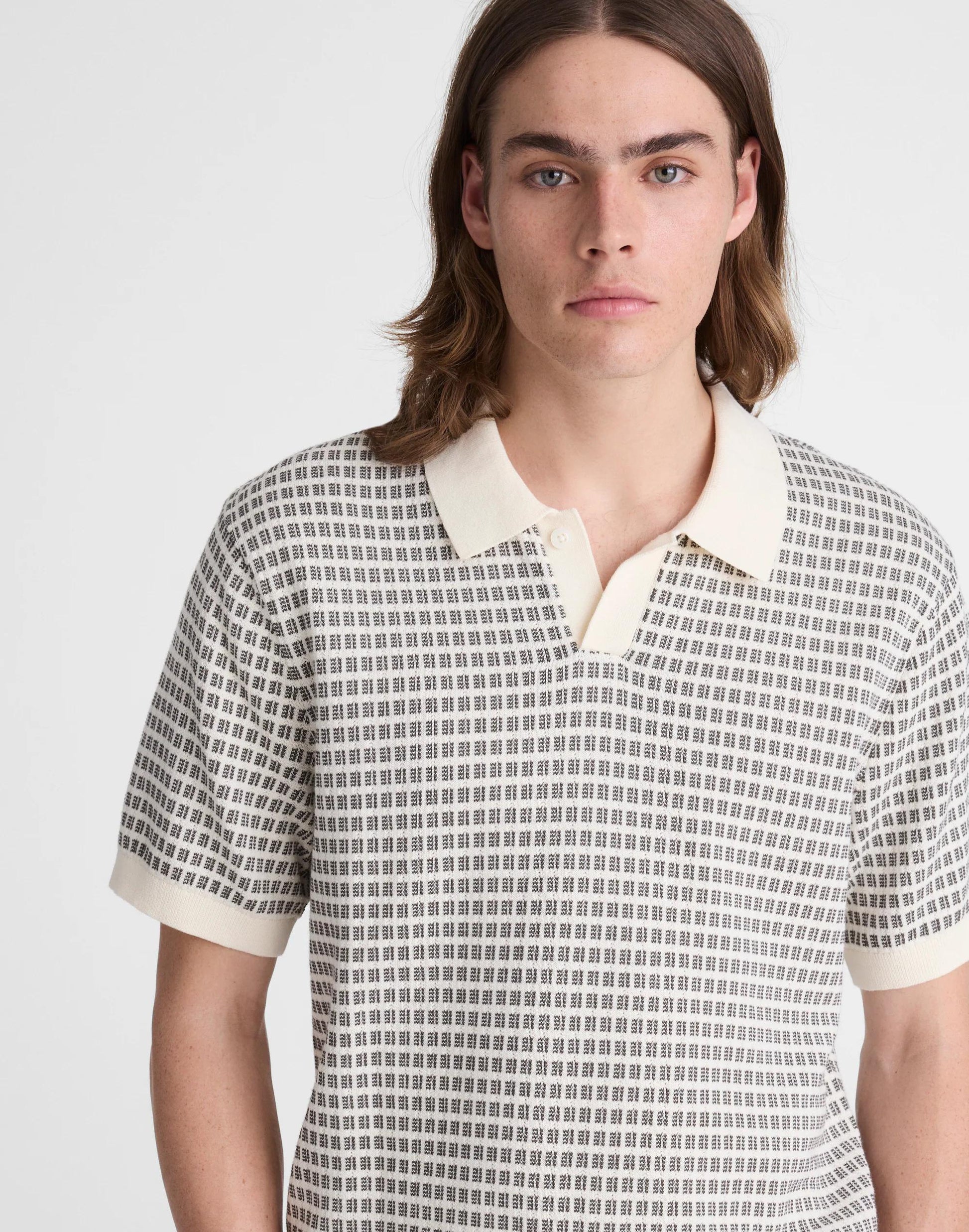 Single-Button Sweater Polo Vintage Ivory | Madewell