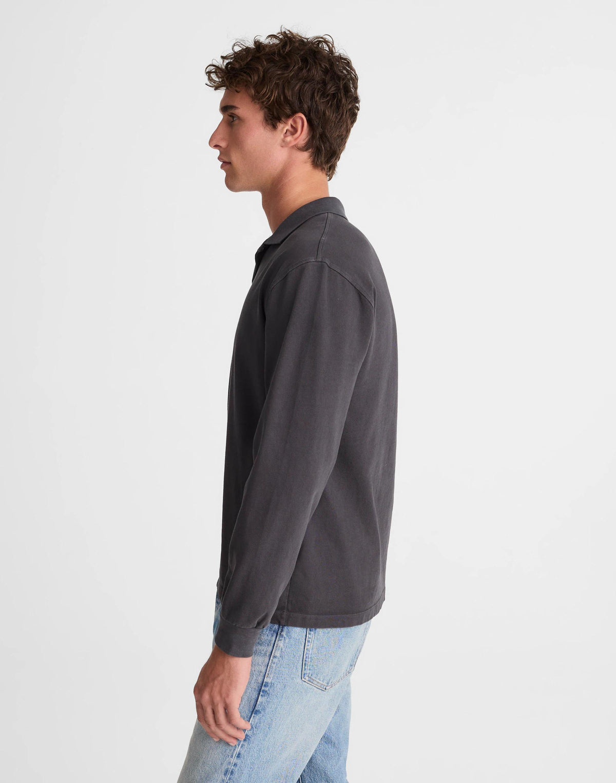 Compact-Knit Polo Coal | Madewell
