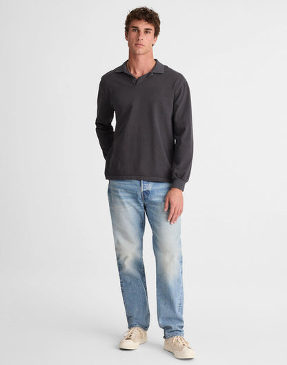 Compact-Knit Polo Coal | Madewell