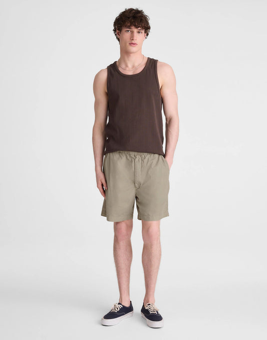 Pull-On Short in Poplin Washed Olive | Madewell