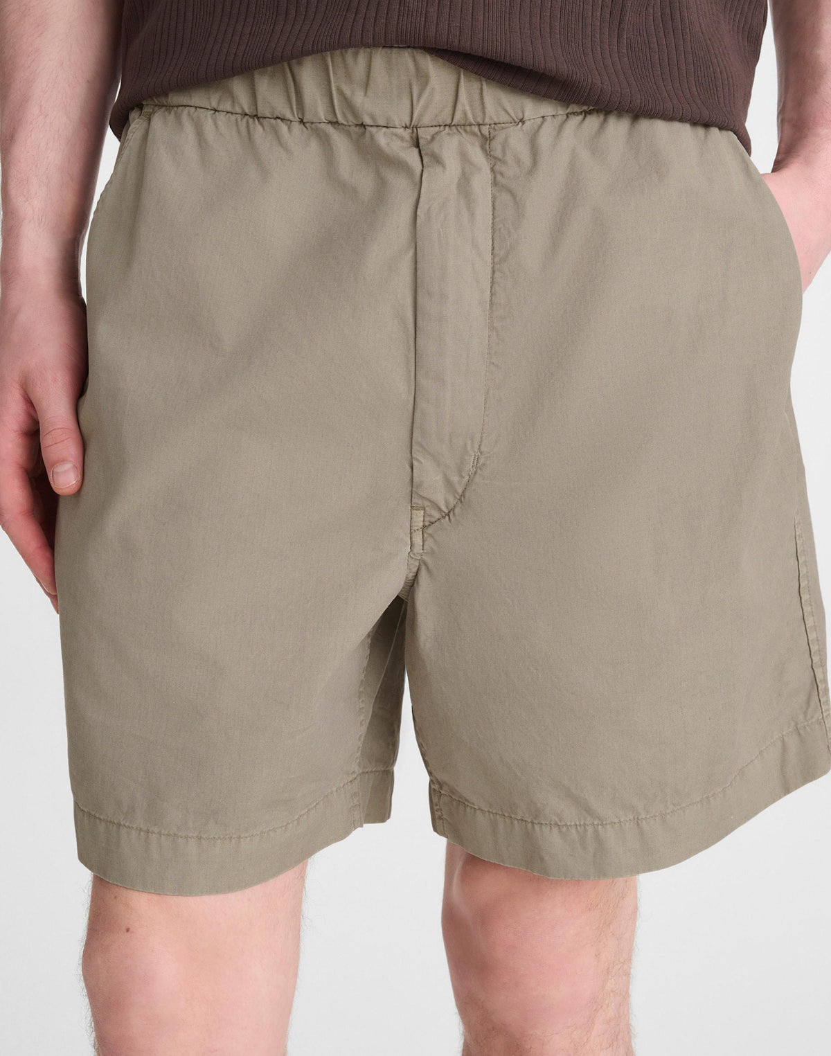 Pull-On Short in Poplin Washed Olive | Madewell