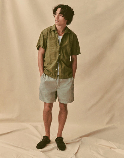 Pull-On Short in Poplin Washed Olive | Madewell