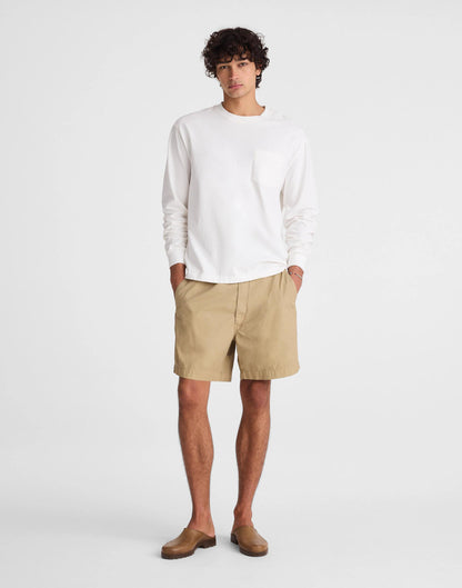 Pull-On Short in Poplin Khaki | Madewell
