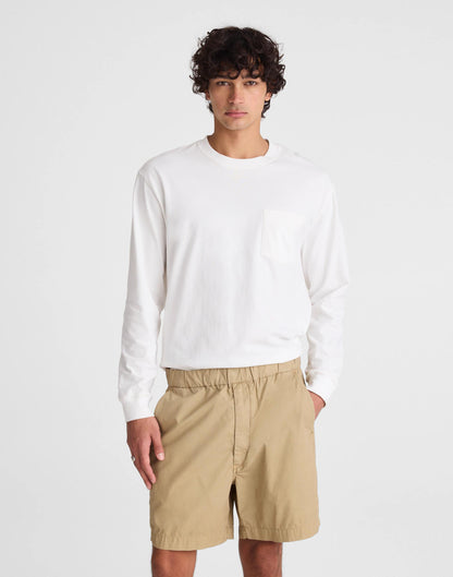 Pull-On Short in Poplin Khaki | Madewell