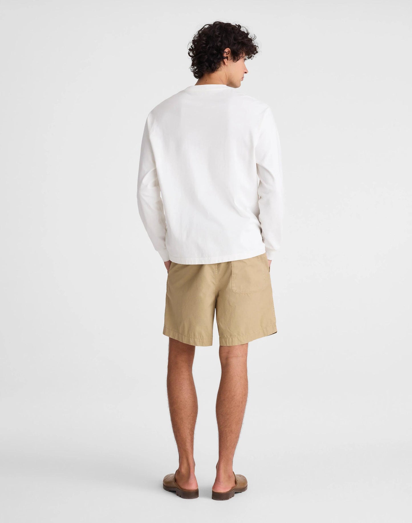 Pull-On Short in Poplin Khaki | Madewell