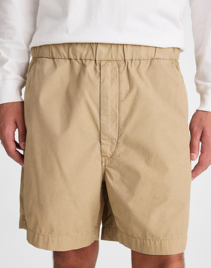 Pull-On Short in Poplin Khaki | Madewell