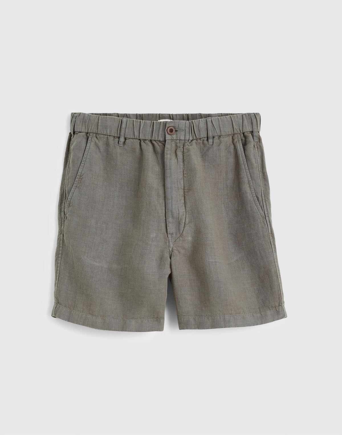Pull-On Shorts in Linen Stormy Spruce | Madewell