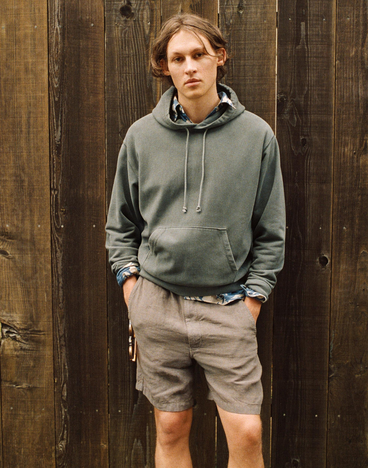 Pull-On Shorts in Linen Stormy Spruce | Madewell