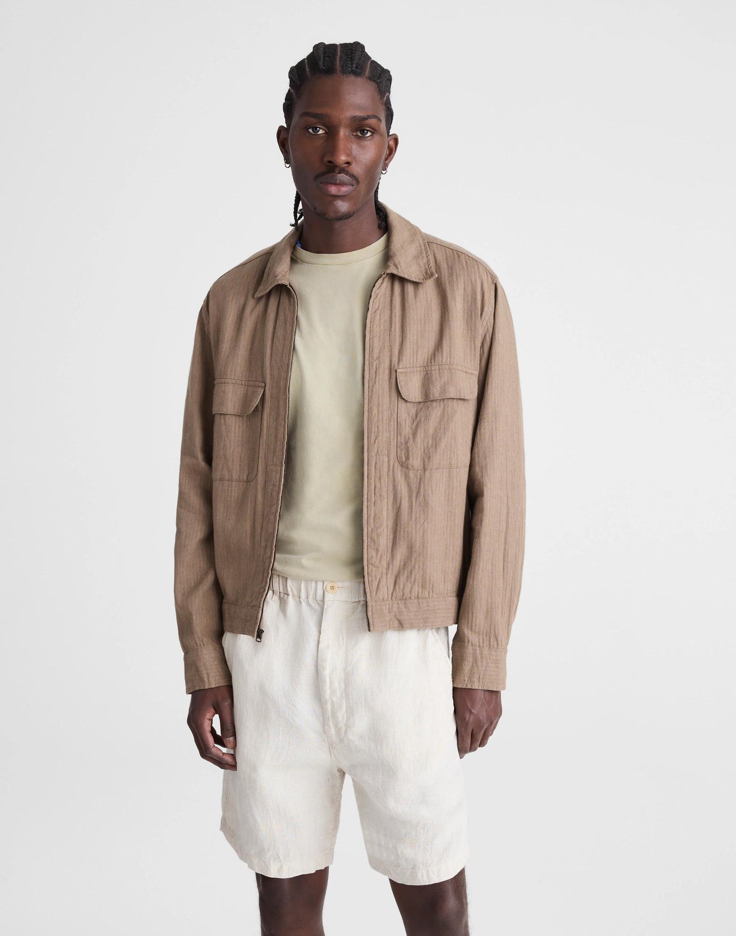 Pull-On Shorts in Linen Bleached | Madewell