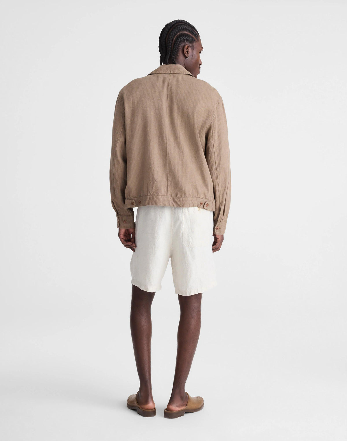 Pull-On Shorts in Linen Bleached | Madewell