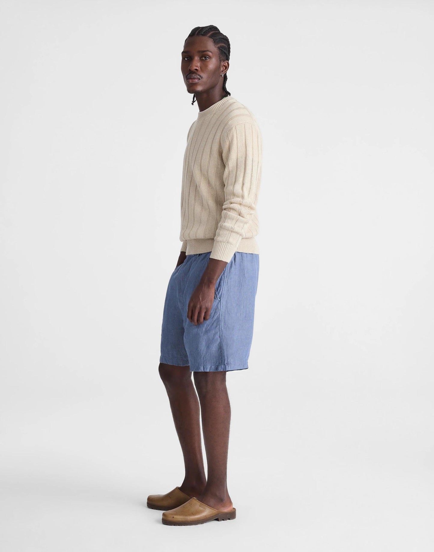 Pull-On Shorts in Linen Light Chambray | Madewell
