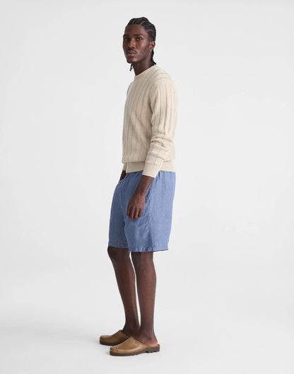 Pull-On Shorts in Linen Light Chambray | Madewell