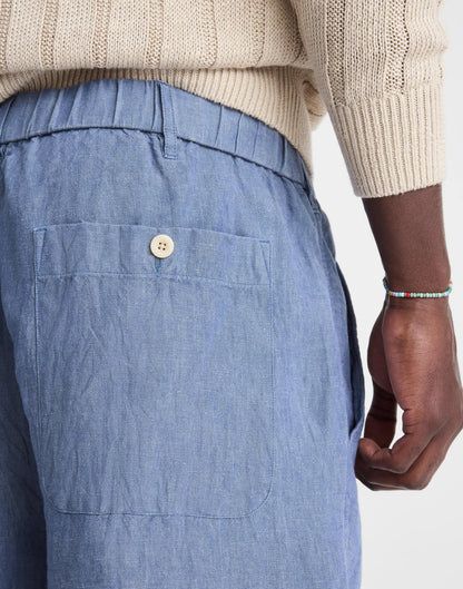 Pull-On Shorts in Linen Light Chambray | Madewell
