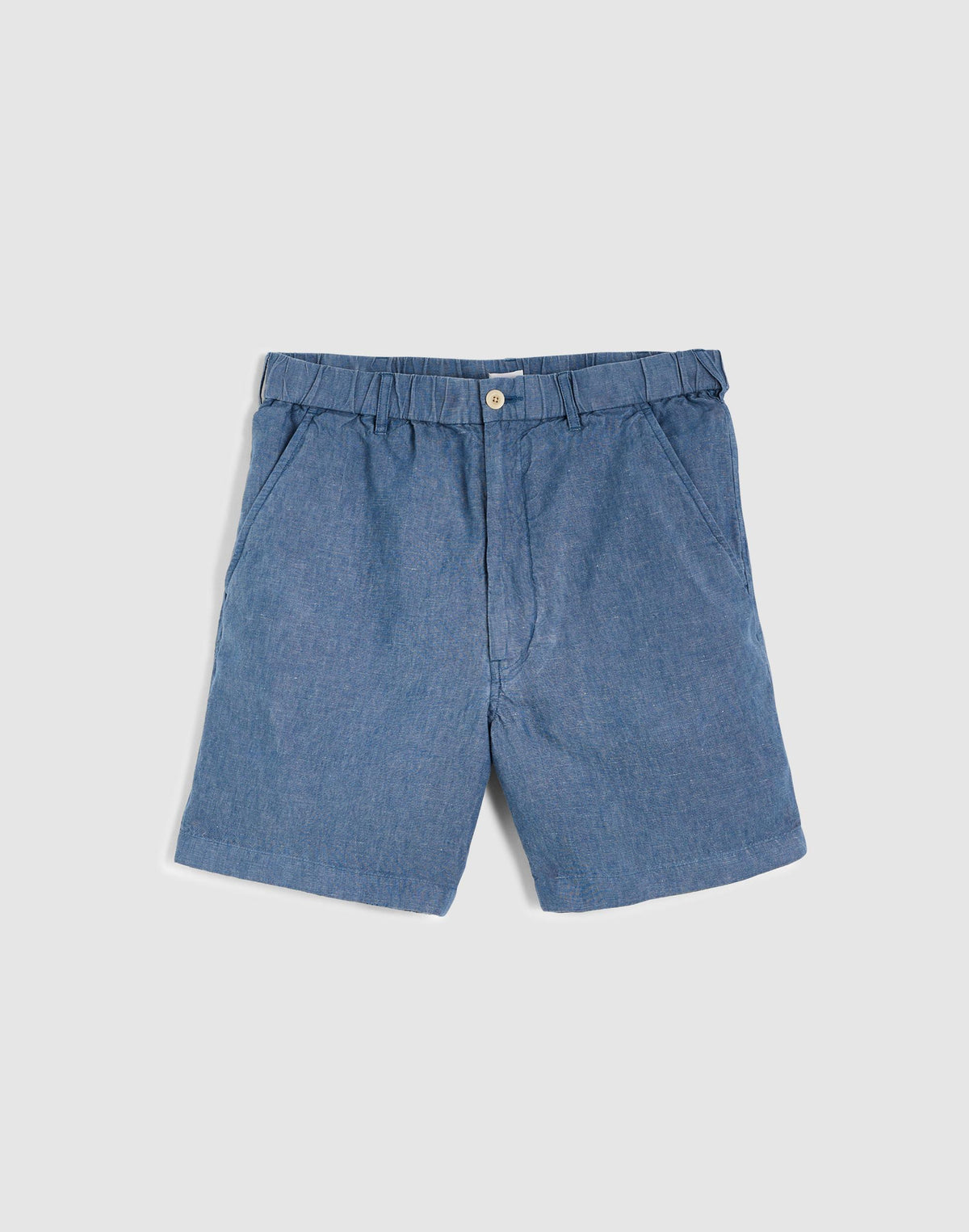 Pull-On Shorts in Linen Light Chambray | Madewell