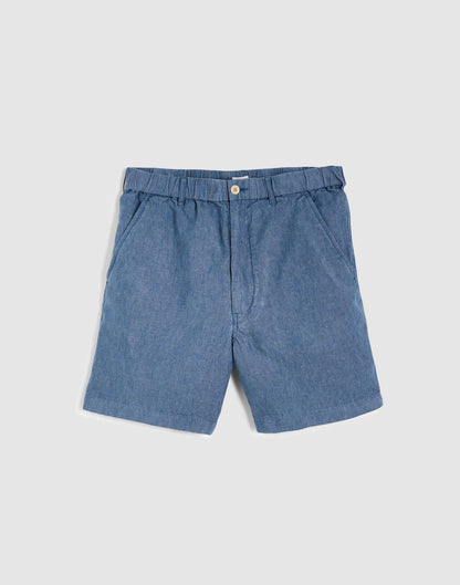 Pull-On Shorts in Linen Light Chambray | Madewell