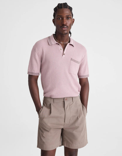 Pleated Chino Shorts in Uniform Twill Dark Driftwood | Madewell