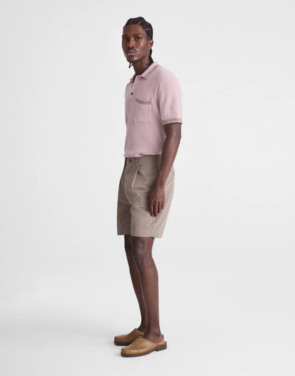 Pleated Chino Shorts in Uniform Twill Dark Driftwood | Madewell