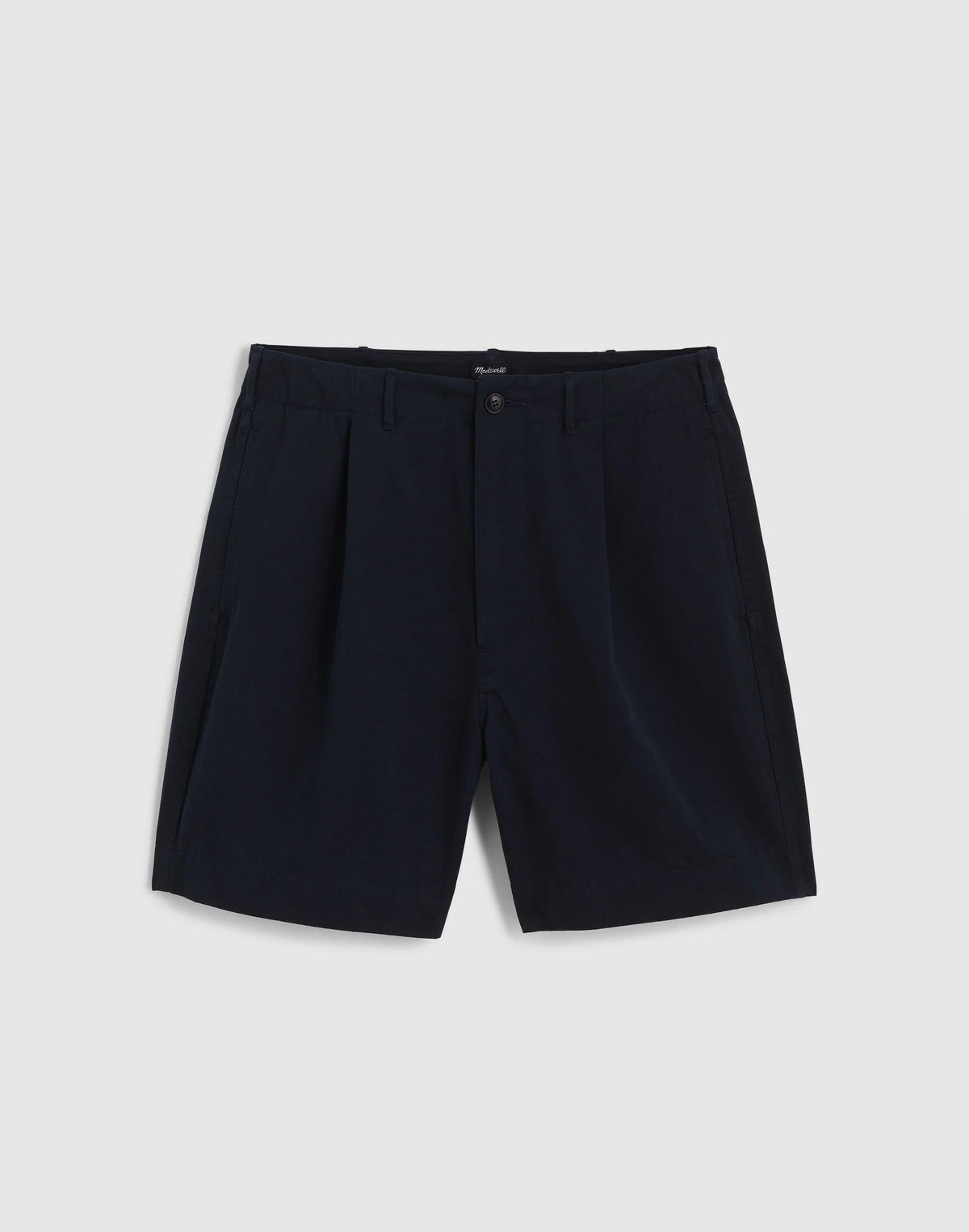 Pleated Chino Shorts in Uniform Twill Navy | Madewell
