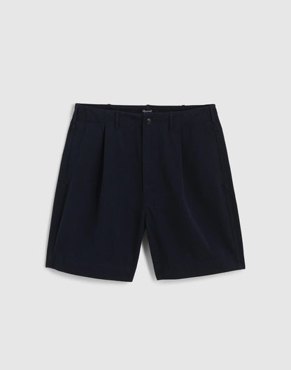 Pleated Chino Shorts in Uniform Twill Navy | Madewell