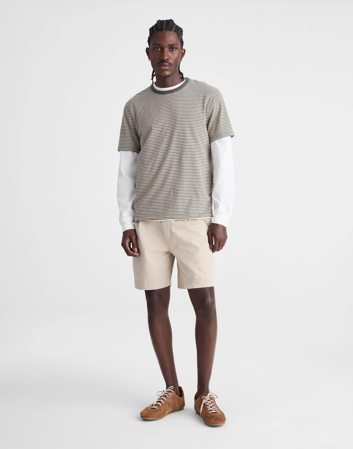Pleated Chino Shorts in Uniform Twill Toasted Cashew | Madewell