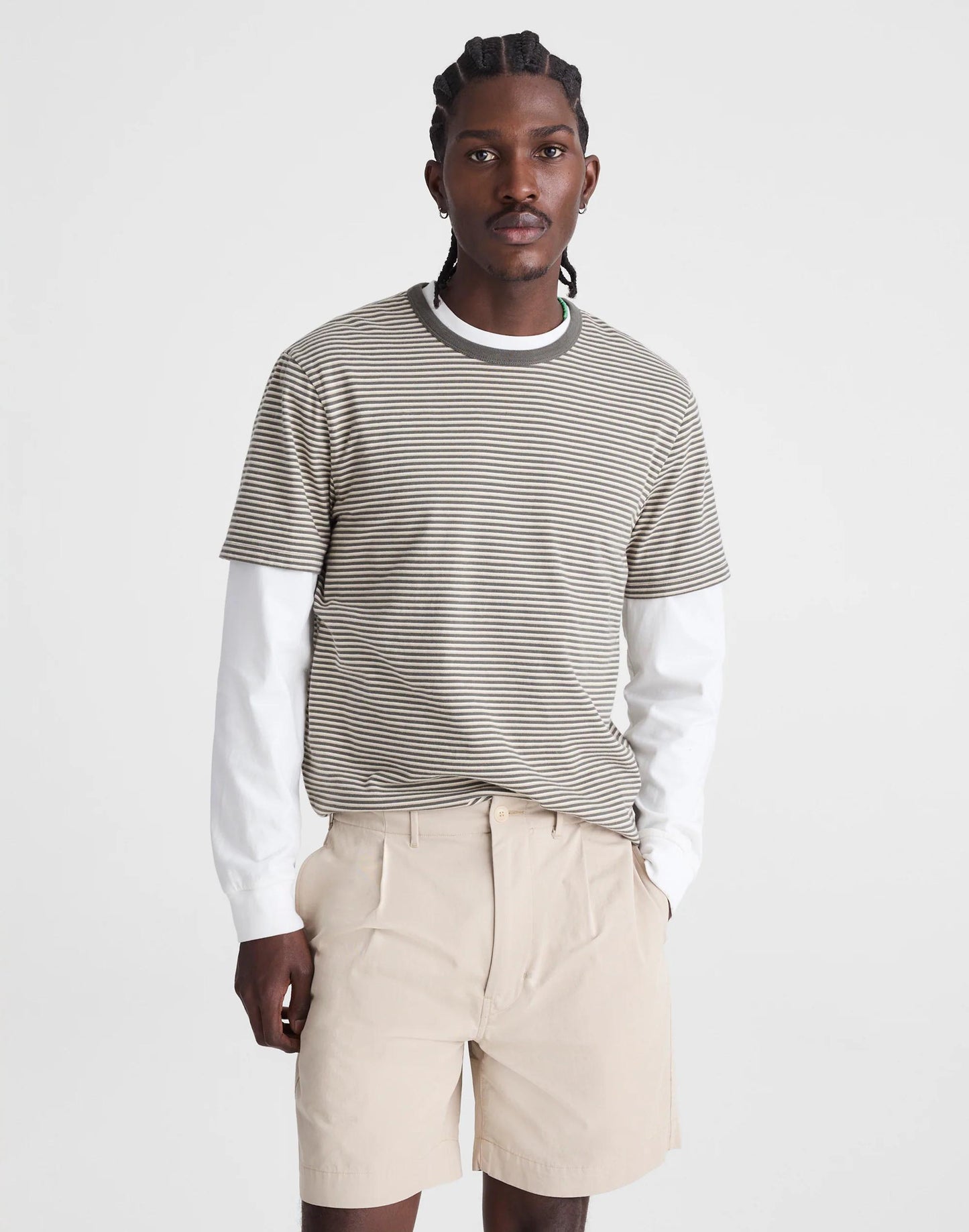 Pleated Chino Shorts in Uniform Twill Toasted Cashew | Madewell