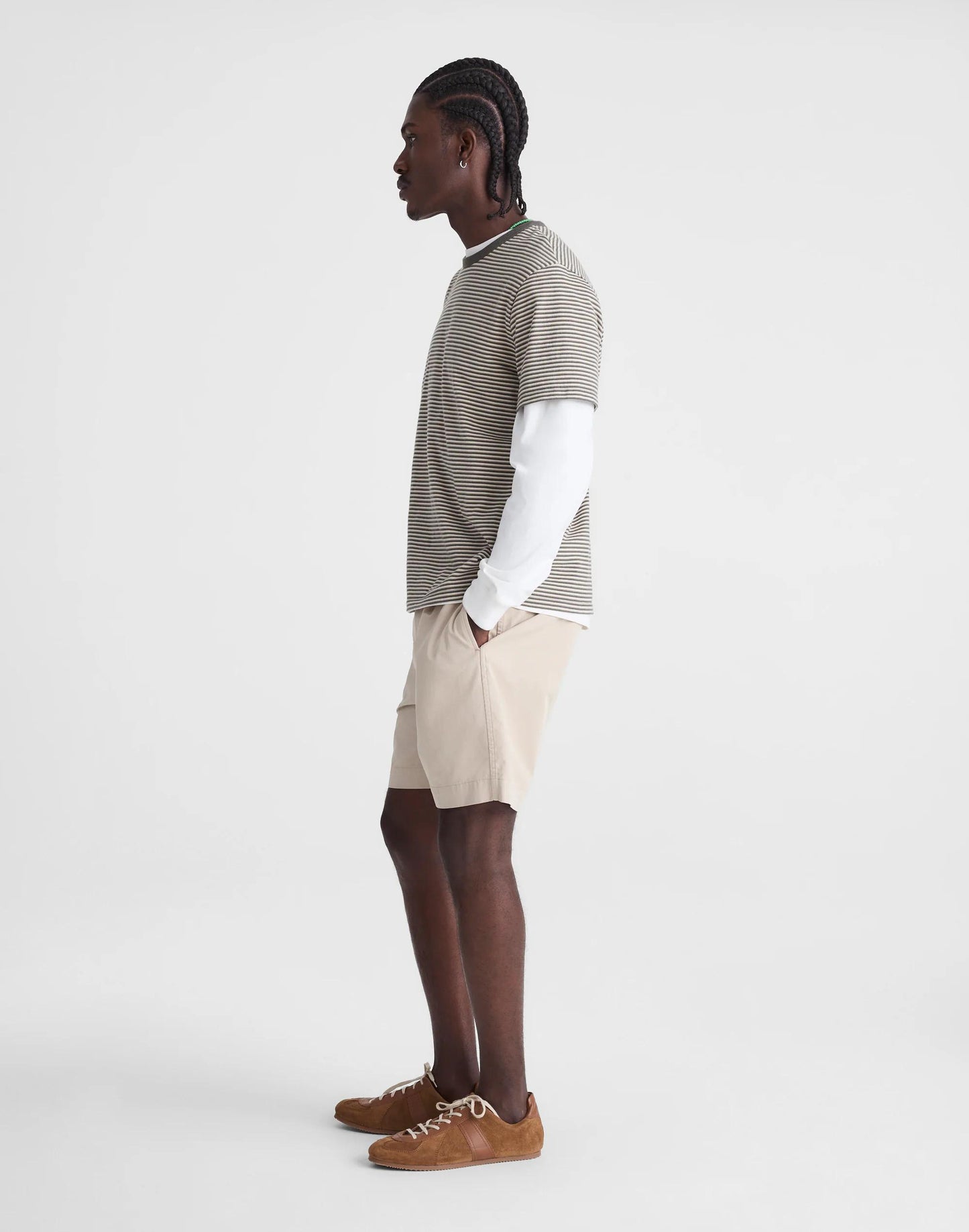 Pleated Chino Shorts in Uniform Twill Toasted Cashew | Madewell