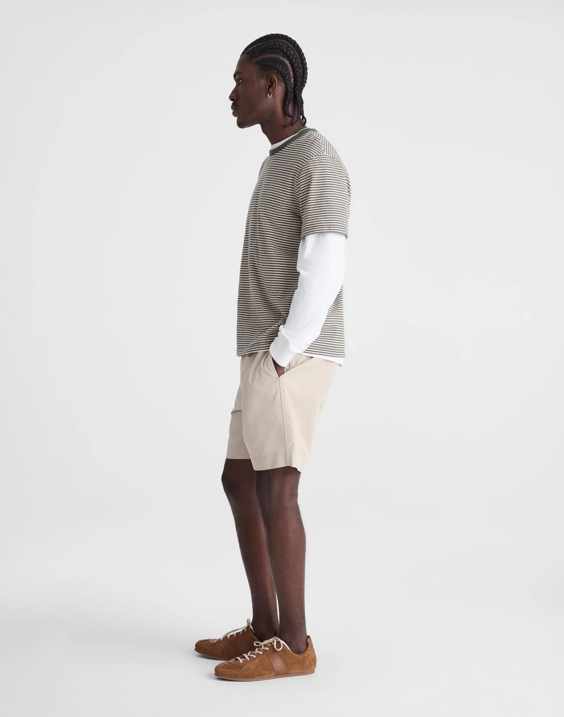 Pleated Chino Shorts in Uniform Twill Toasted Cashew | Madewell