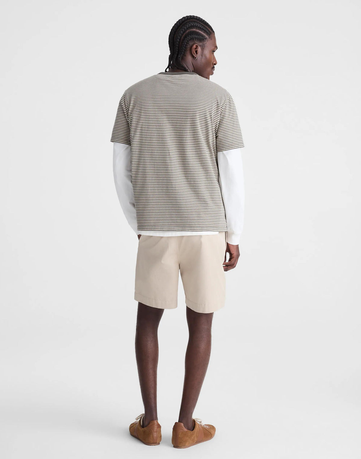 Pleated Chino Shorts in Uniform Twill Toasted Cashew | Madewell
