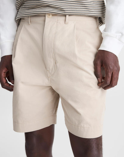 Pleated Chino Shorts in Uniform Twill Toasted Cashew | Madewell