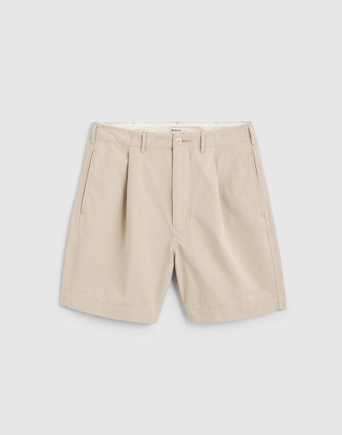 Pleated Chino Shorts in Uniform Twill Toasted Cashew | Madewell