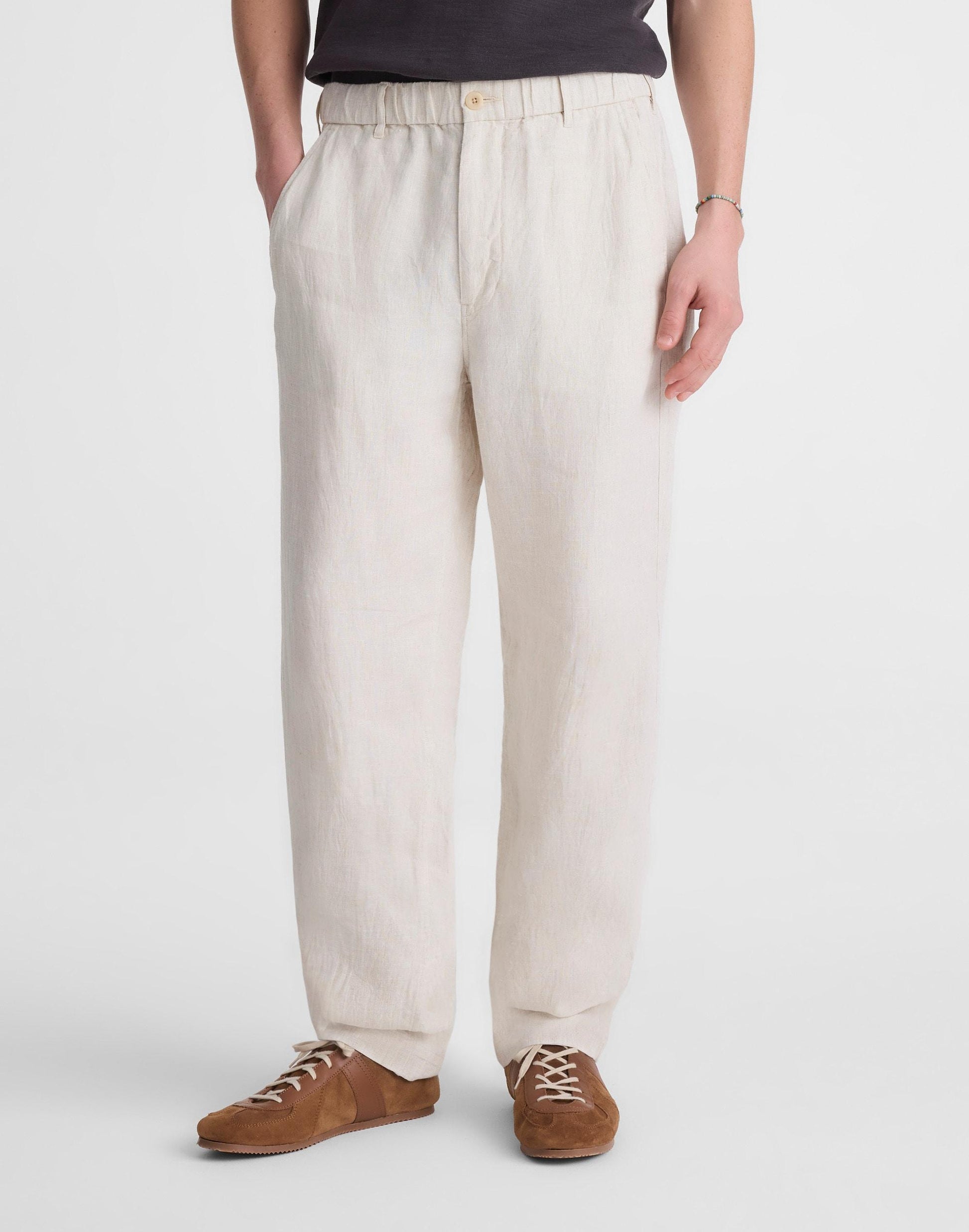 Pull-On Pant in Linen Bleached | Madewell