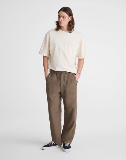 Pull-On Pant in Linen Olive | Madewell