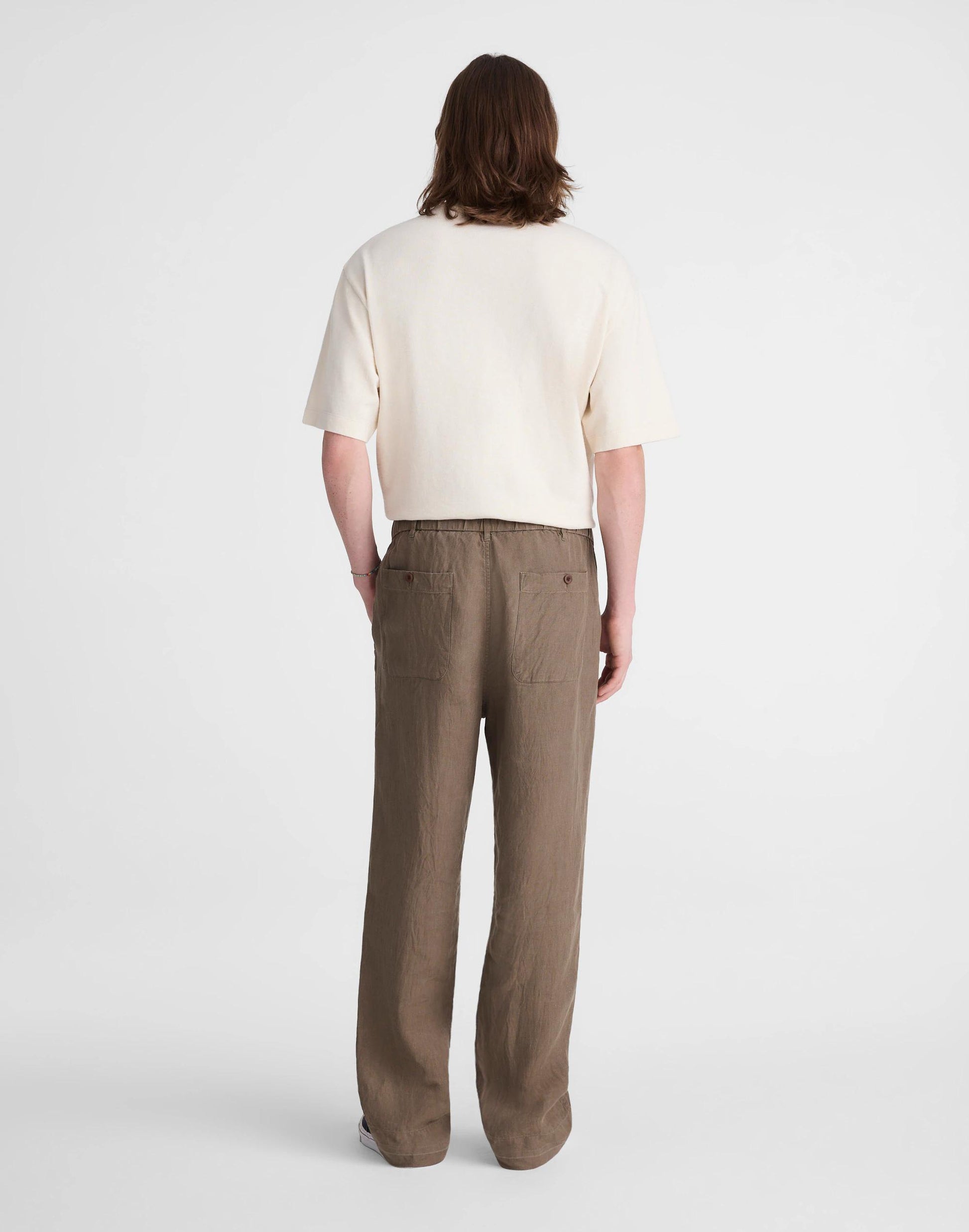 Pull-On Pant in Linen Olive | Madewell