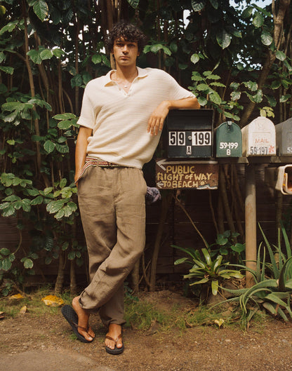 Pull-On Pant in Linen Olive | Madewell