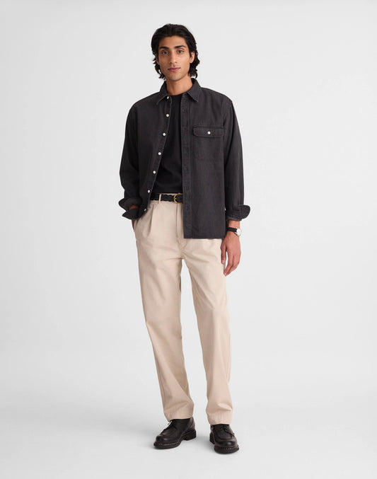 Pleated Chino Pants in Uniform Twill Toasted Cashew | Madewell