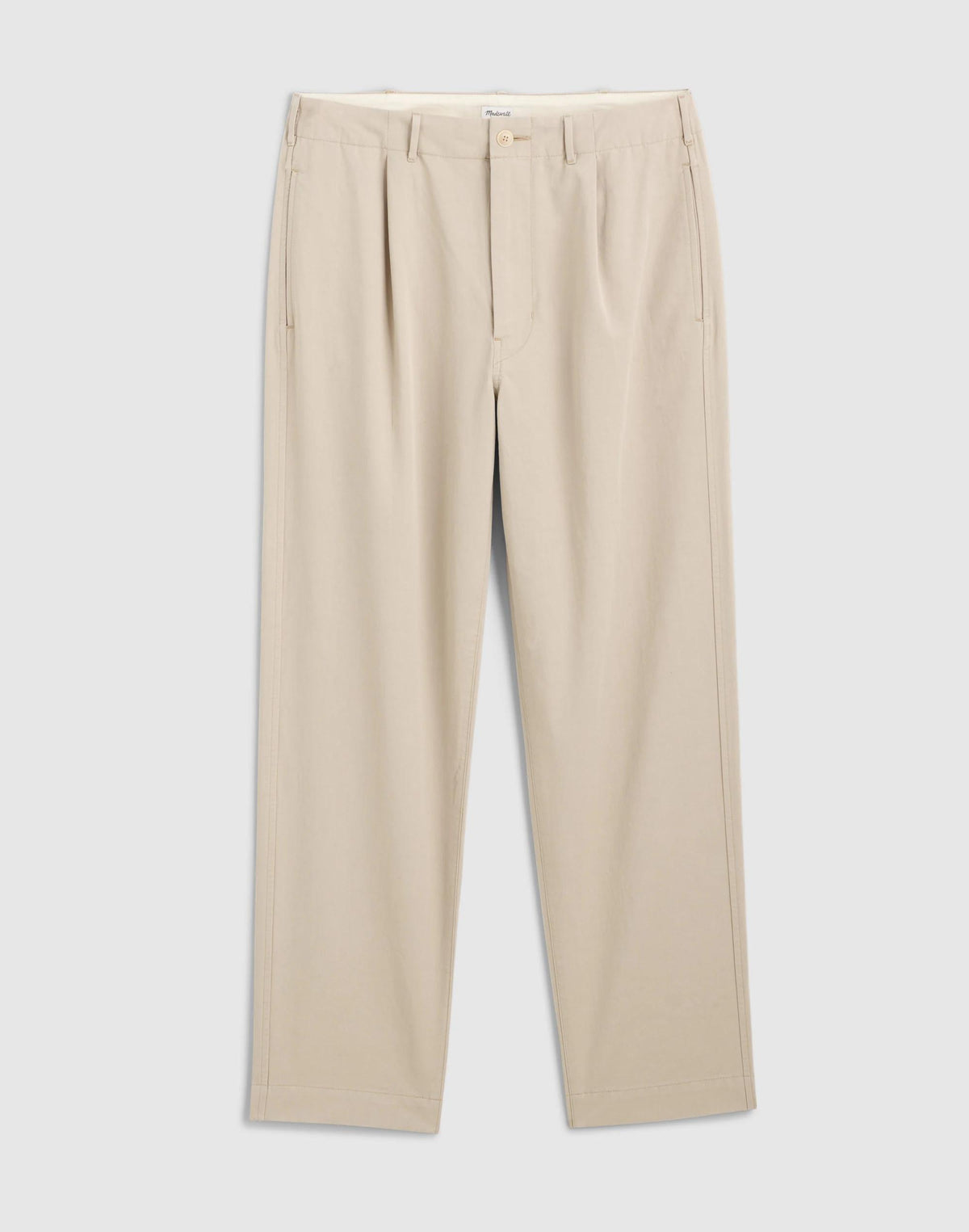 Pleated Chino Pants in Uniform Twill Toasted Cashew | Madewell