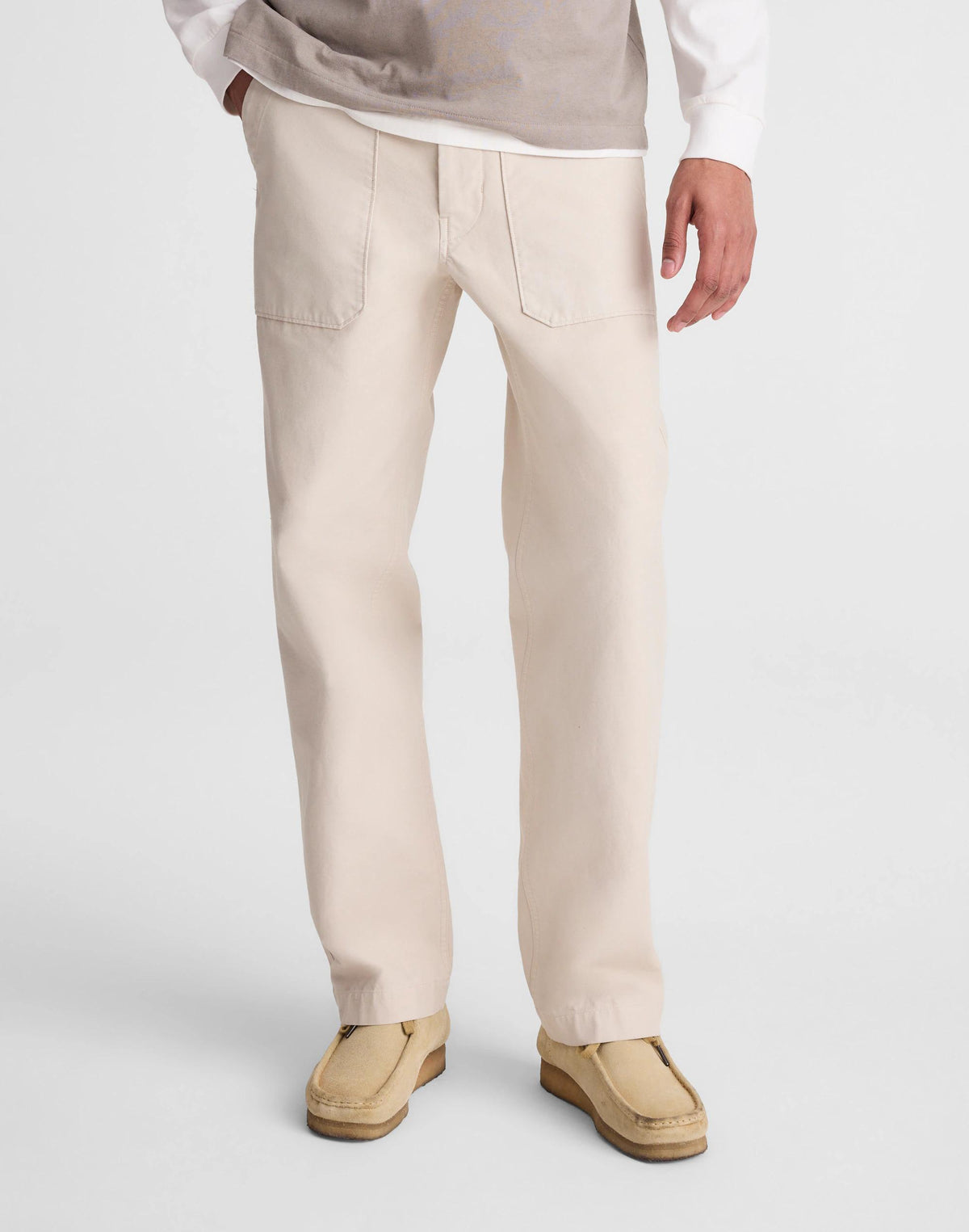 Fatigue Pants in Reverse Sateen Stone | Madewell