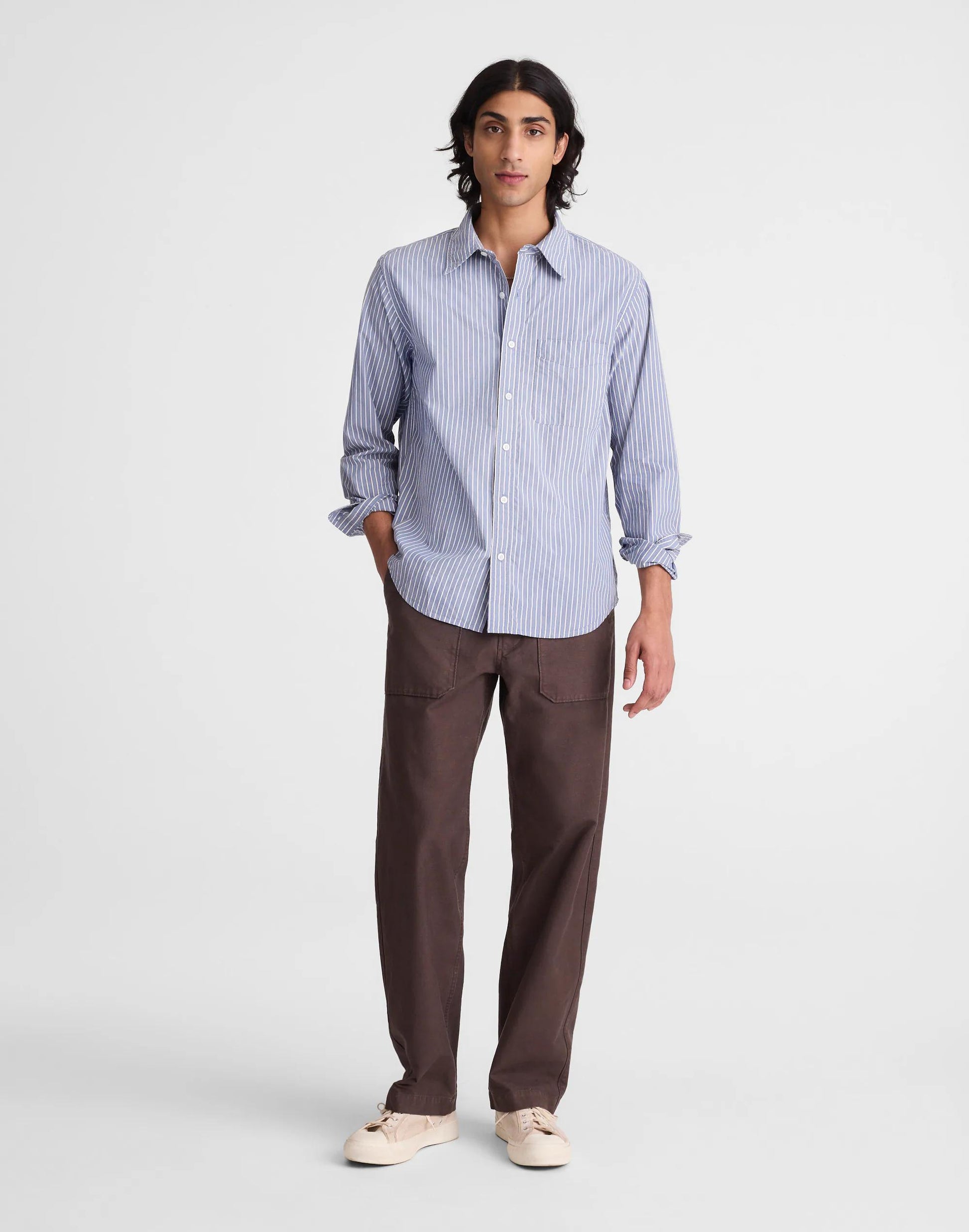 Fatigue Pants in Reverse Sateen Dark Brown | Madewell