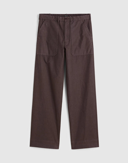 Fatigue Pants in Reverse Sateen Dark Brown | Madewell