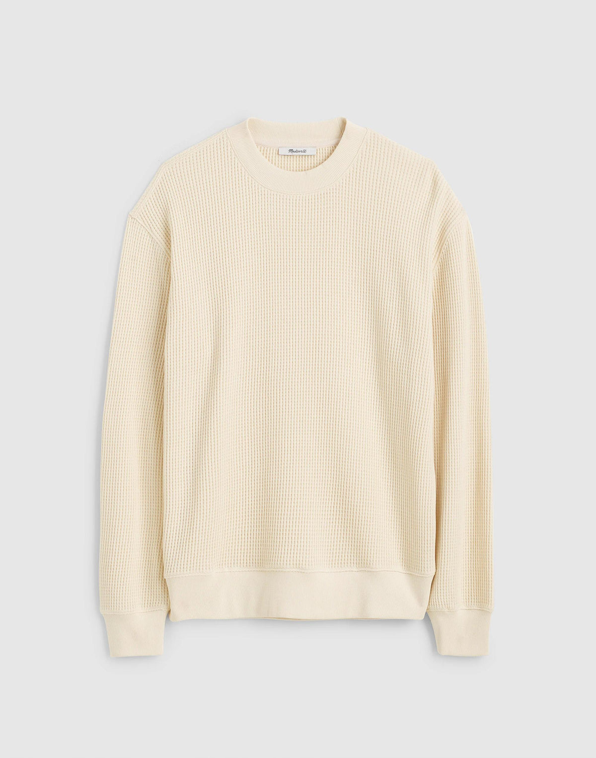 Waffle-Knit Sweatshirt Antique Cream | Madewell