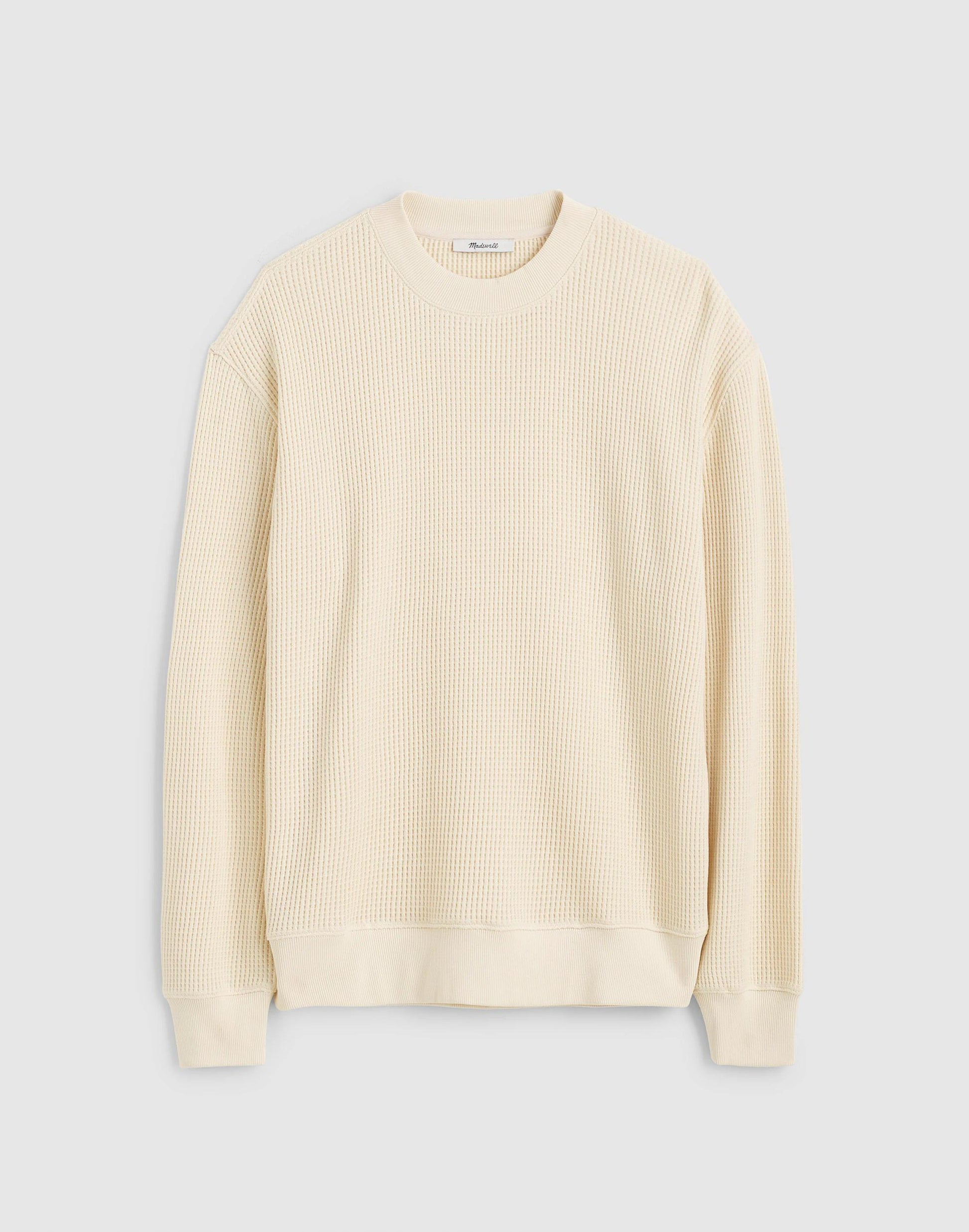 Waffle-Knit Sweatshirt Antique Cream | Madewell