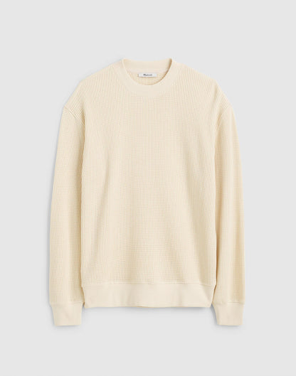 Waffle-Knit Sweatshirt Antique Cream | Madewell