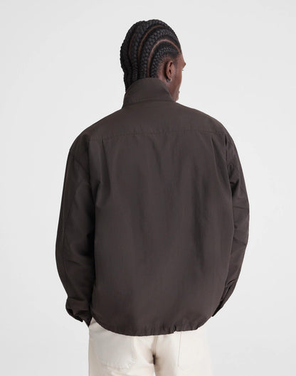 Harrington Jacket in Nylon Dark Brown | Madewell