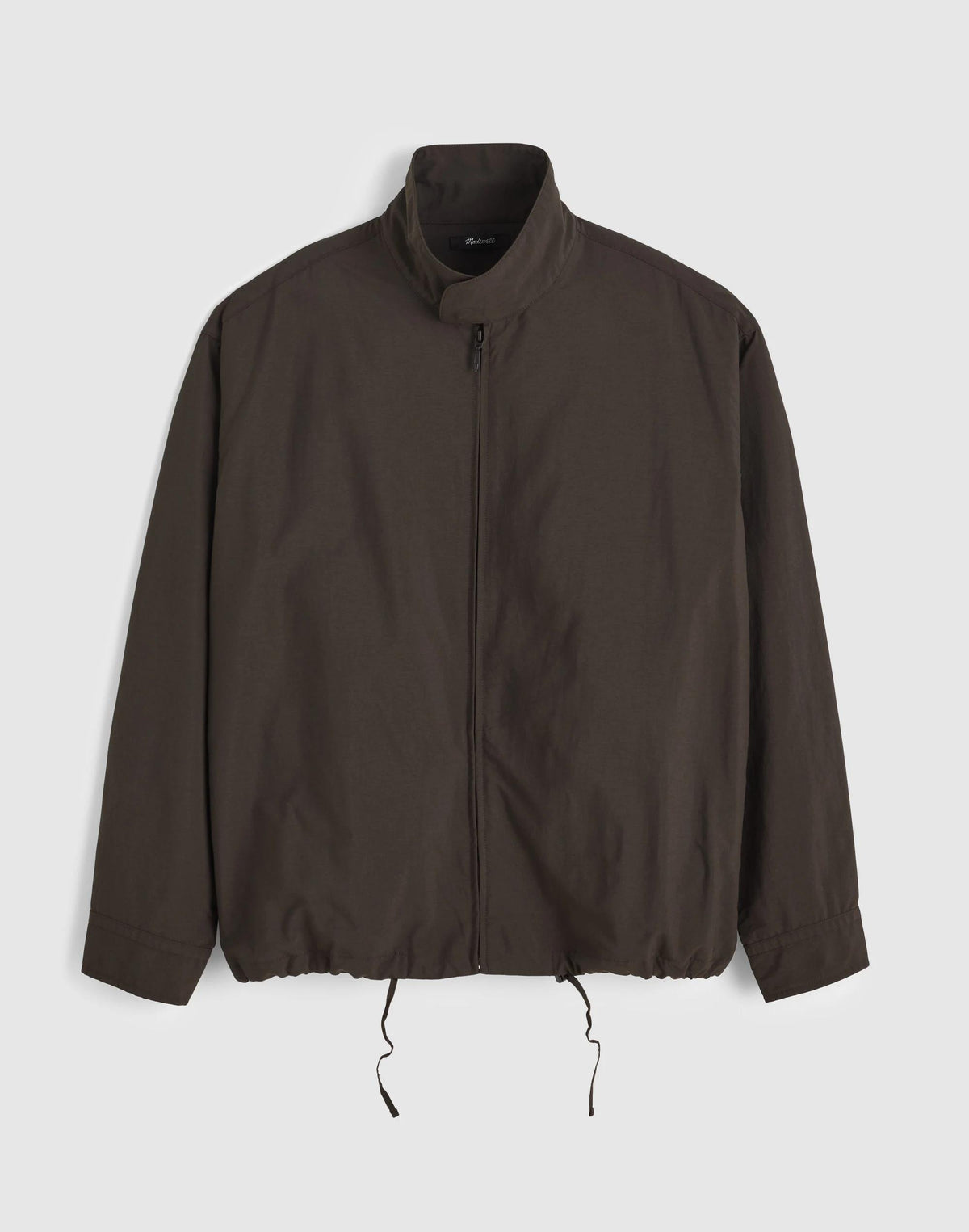 Harrington Jacket in Nylon Dark Brown | Madewell