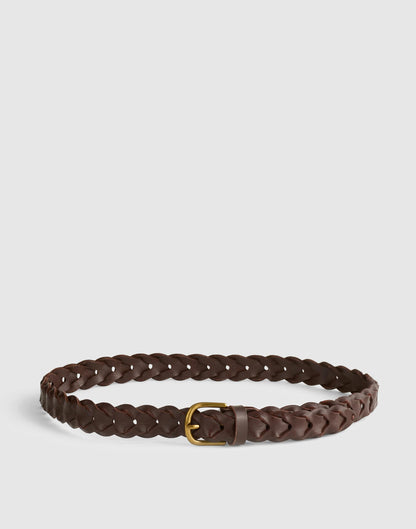 Linked Leather Belt Coffee Bean | Madewell